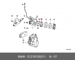 Фиксатор замка двери 51 21 8 105 511 BMW