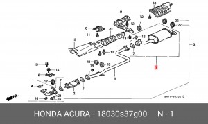 Глушитель выхлопных газов конечный 18030S37G00 HONDA