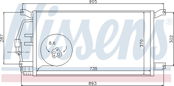 Конденсатор, кондиционер 94797 NISSENS