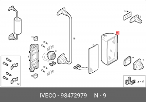Наружное зеркало 98472979 IVECO