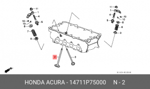 Клапан впускной 14711P75000 HONDA
