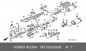 Выпускной трубопровод 18210SM5X00 HONDA