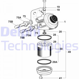 Топливный фильтр 6260B741B DELPHI