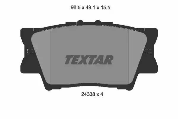 Комплект тормозных колодок, диско 2433801 TEXTAR
