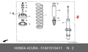 Амортизатор 51601-S10-A11 HONDA
