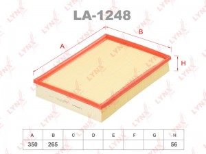 Фильтр воздушный LA-1248 LYNXAUTO