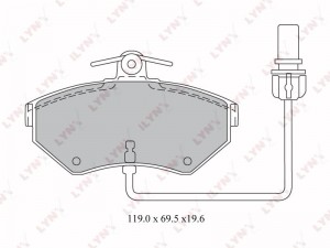 Колодки тормозные дисковые BD-1215 LYNXAUTO