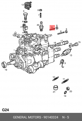 Зазубренный штифт 90140324 GENERAL MOTORS
