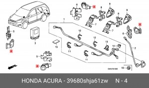 Датчик парковки 39680SHJA61ZW HONDA