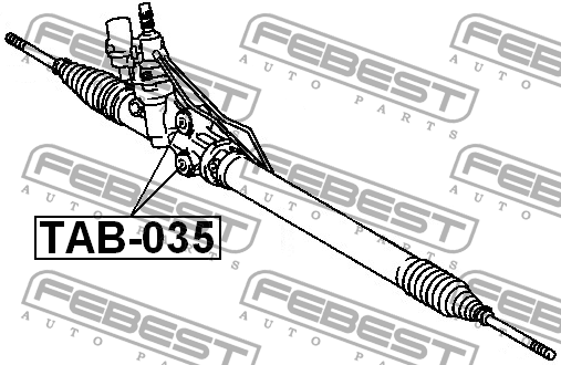 Рейка рулевая TAB-035 FEBEST