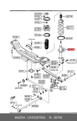 Амортизатор CA3528700A MAZDA