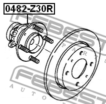Ступица колеса 0482-Z30R FEBEST