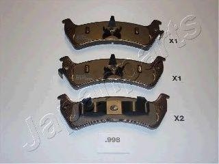 Комплект тормозных колодок, диско PP-998AF JAPAN PARTS GROUP