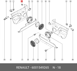 Клипса крепежная 6001549265 RENAULT