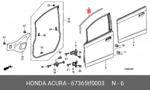 Накладка двери 67365TF0003 HONDA