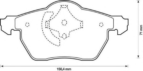 Комплект тормозных колодок, диско 573052B BENDIX JURID