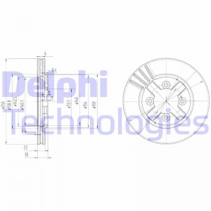 Тормозной диск BG2685 DELPHI