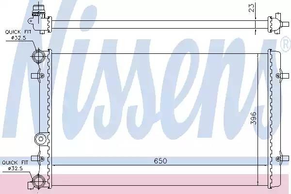 Радиатор, охлаждение двигател 65011 NISSENS