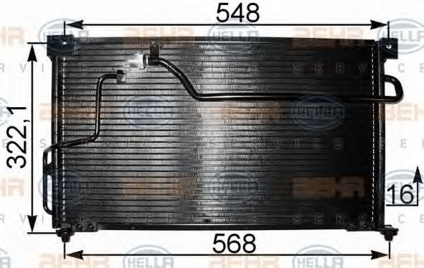 Конденсатор, кондиционер 8FC 351 301-131 HELLA