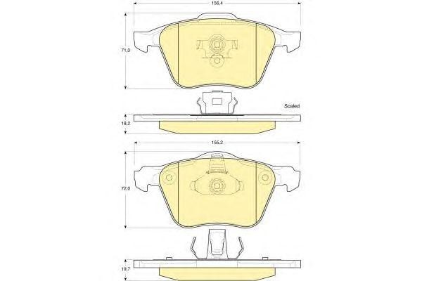 Комплект тормозных колодок, диско 6115762 GIRLING
