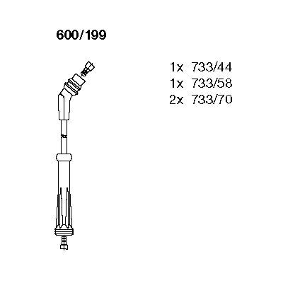 Ккомплект проводов зажигания 600199 BREMI