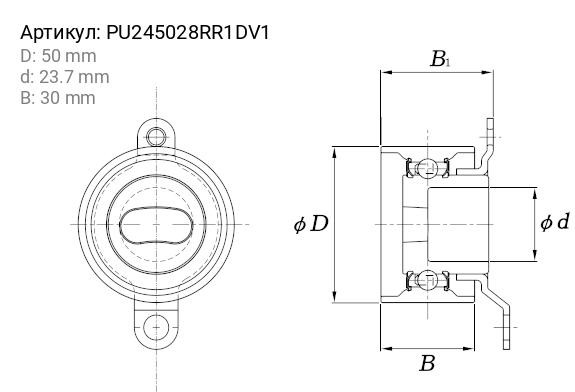 Ролик PU245028RR1DV1 KOYO