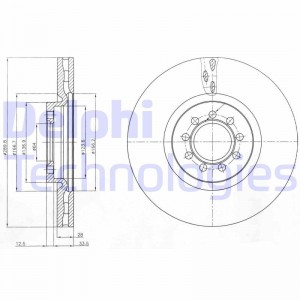 Диск тормозной BG4101 DELPHI