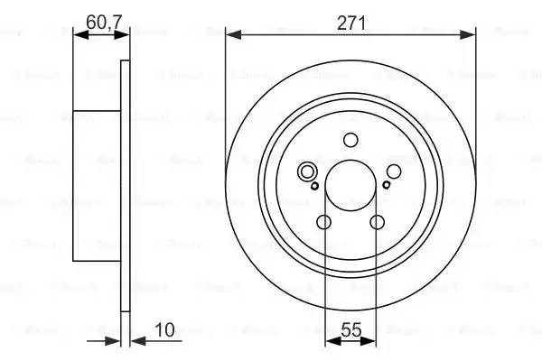 Диск тормозной 0 986 479 613 BOSCH