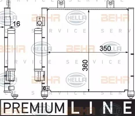 Конденсатор, кондиционер 8FC 351 301-411 HELLA