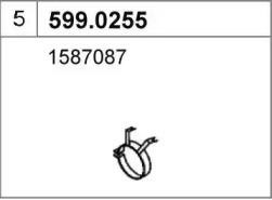 Монтажный комплект, глушитель 5990255 ASSO