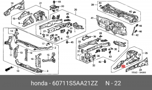 Деталь 60711S5AA21ZZ HONDA