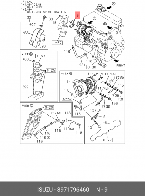 Прокладка, выпускной трубопровод 8-97179-646-0 ISUZU
