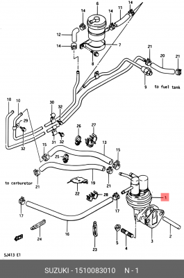 Топливный насос 15100-83010 SUZUKI