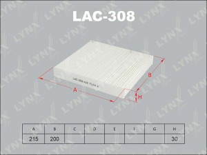Фильтр салона LAC-308 LYNXAUTO