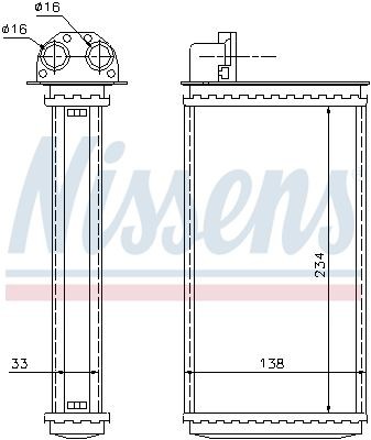 Теплообменник, отопление салона 72981 NISSENS