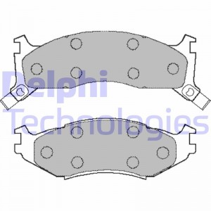 Комплект тормозных колодок, диско LP892 DELPHI