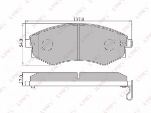 Колодки тормозные дисковые BD-3607 LYNXAUTO