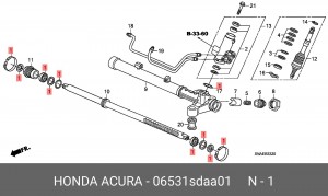 Механизм рулевой (ремкомплект) 06531SDAA01 HONDA