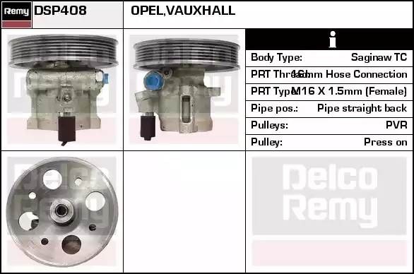 Гидравлический насос, рулевое управление DSP408 DELCO REMY