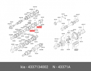 Кольцо стопорное 4337134002 HYUNDAI KIA