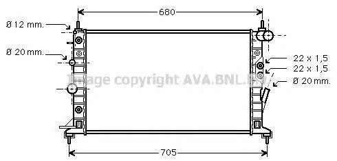 Радиатор охлаждения ДВС OLA2222 AVA