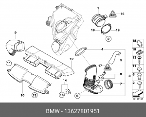 Расходомер воздуха 13 62 7 801 951 BMW