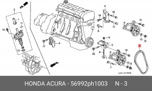 Клиновой ремень 56992-PH1-003 HONDA