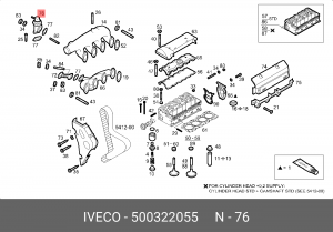 Клапан возврата ОГ 500322055 IVECO