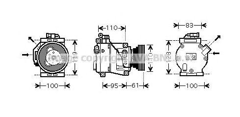 Компрессор, кондиционер RTK368 AVA