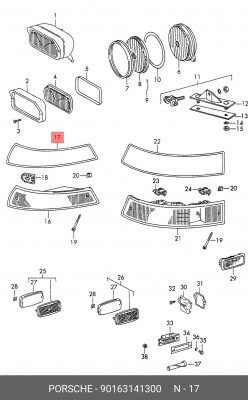 Прокладка 90163141300 PORSCHE