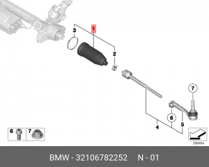 Комплект пылника, рулевое управление 32 10 6 782 252 BMW