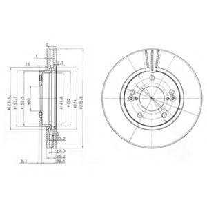 Тормозной диск BG3721 DELPHI