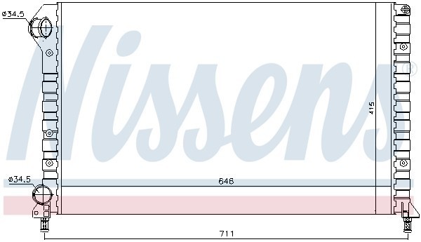 Радиатор, охлаждение двигател 61766 NISSENS