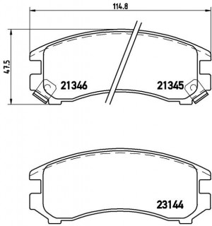 Комплект тормозных колодок, диско P56018 BREMBO